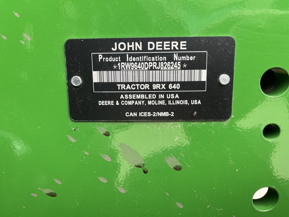 2024 John Deere 9RX 640 Tractor Rubber Track