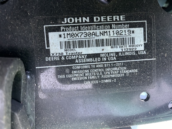 2023 John Deere X730 Garden Tractor