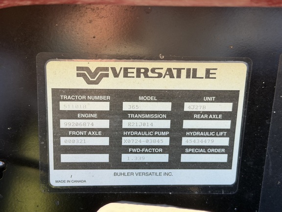 2024 Versatile 365 Tractor