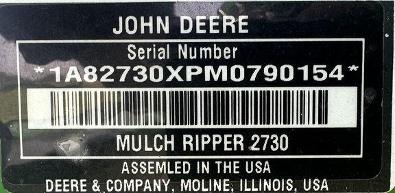 2021 John Deere 2730 Disk Ripper