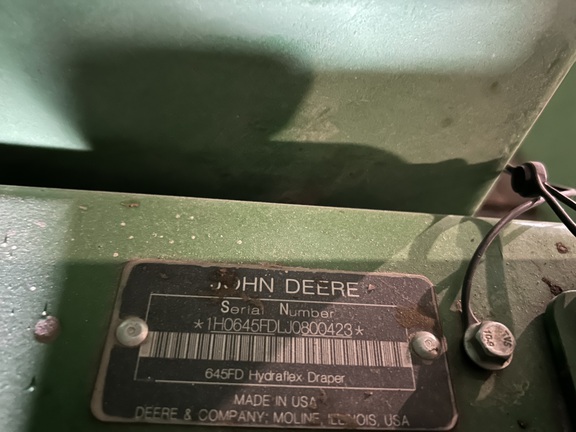 2018 John Deere 645FD Header Combine