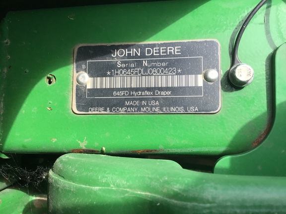 2018 John Deere 645FD Header Combine