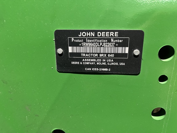 2023 John Deere 9RX 640 Tractor Rubber Track