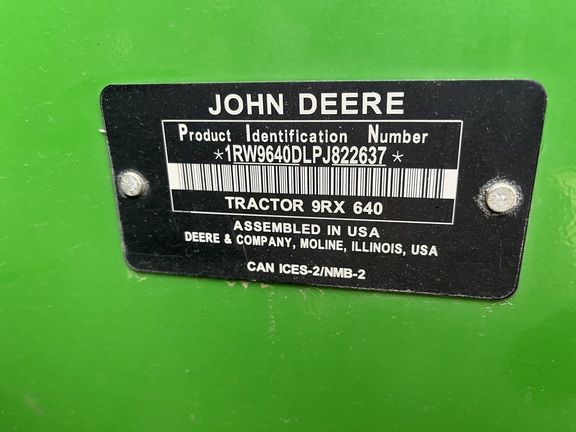 2023 John Deere 9RX 640 Tractor Rubber Track