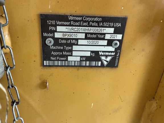 2021 Vermeer BPX9010 Bale Processor
