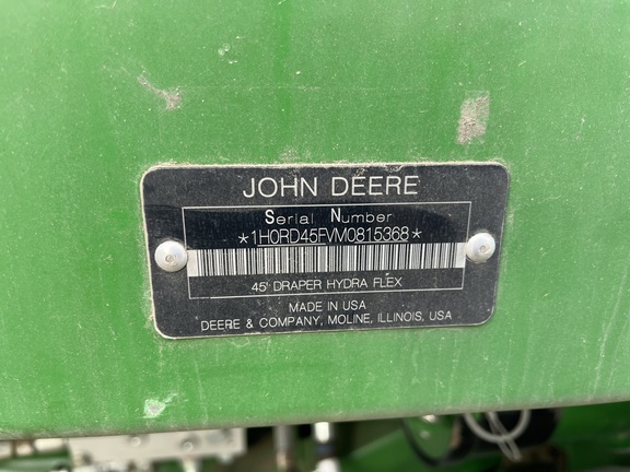 2021 John Deere RD45F Header Combine