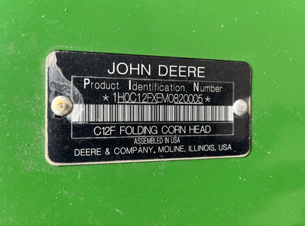 2022 John Deere C12F StalkMaster Header Corn Head