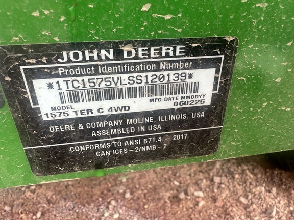 2025 John Deere 1575 Mower/Front Deck