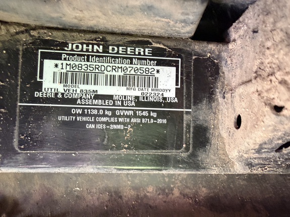 2024 John Deere XUV 835R ATV