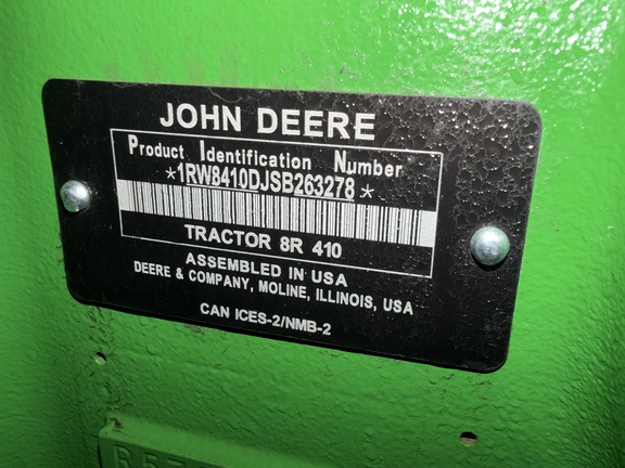 2025 John Deere 8R 410 Tractor