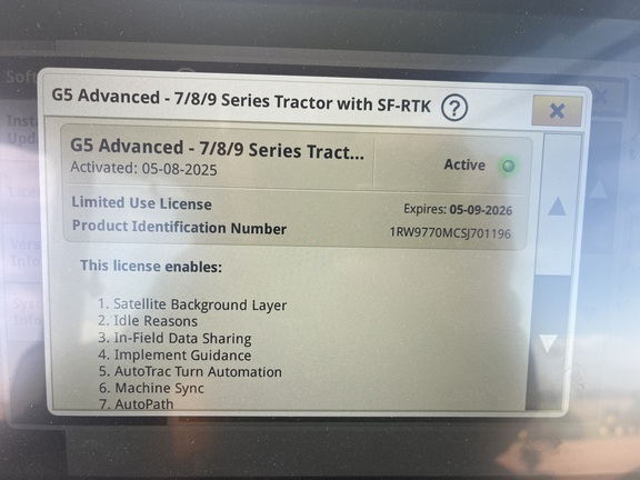 2025 John Deere 9RX 770 Tractor Rubber Track