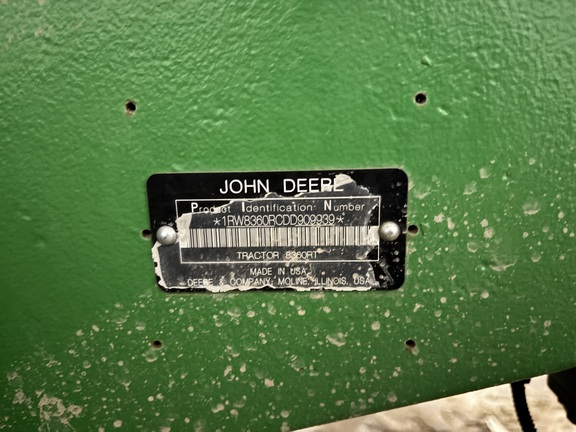 2013 John Deere 8360RT Tractor Rubber Track