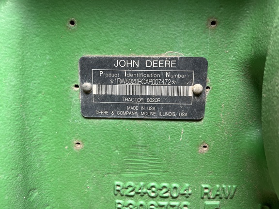 2010 John Deere 8320R Tractor