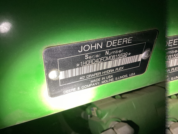 2021 John Deere RD40F Header Combine