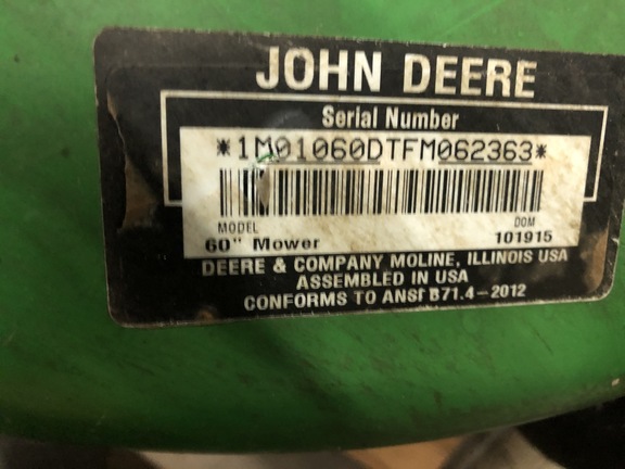 2016 John Deere 60D Mower Deck