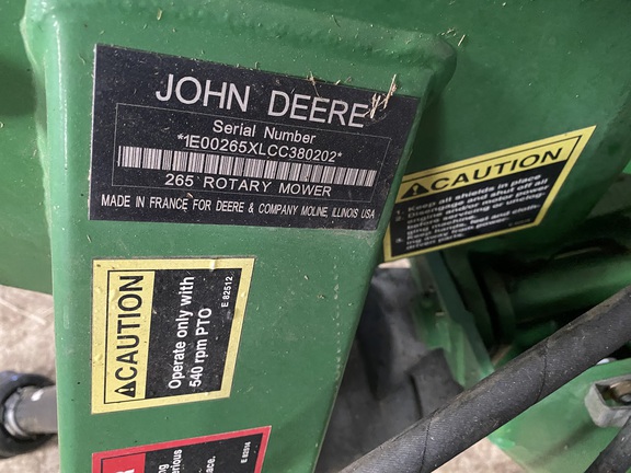 2012 John Deere 265 Mower