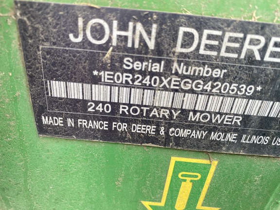 2016 John Deere R240 Mower