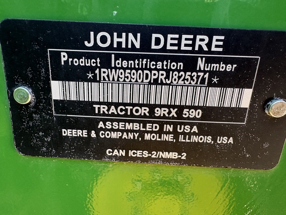 2024 John Deere 9RX 590 Tractor Rubber Track