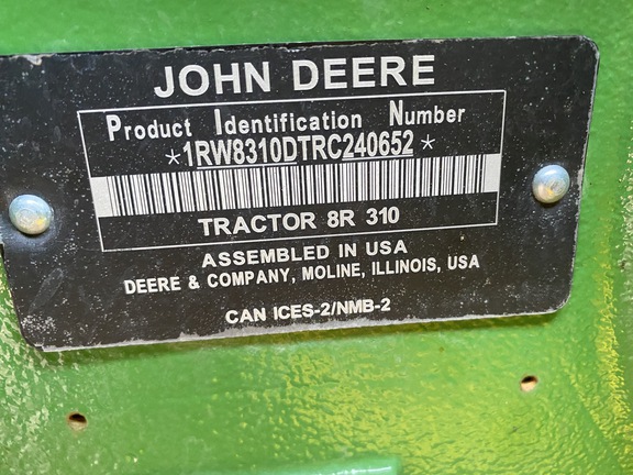 2024 John Deere 8R 310 Tractor
