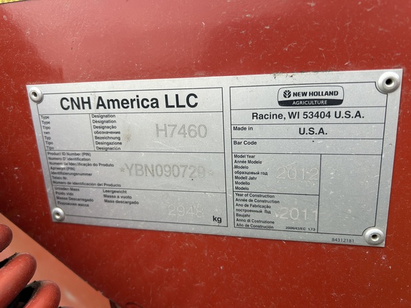 2012 New Holland H7460 Mower Conditioner