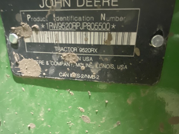 2018 John Deere 9520RX Tractor Rubber Track