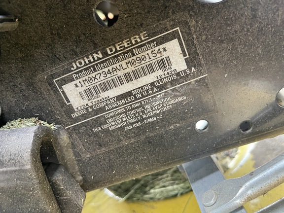 2020 John Deere X734 Garden Tractor