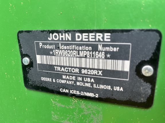 2021 John Deere 9620RX Tractor Rubber Track