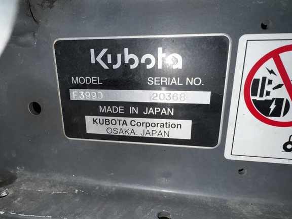 2015 Kubota F3990 Mower/Front Deck