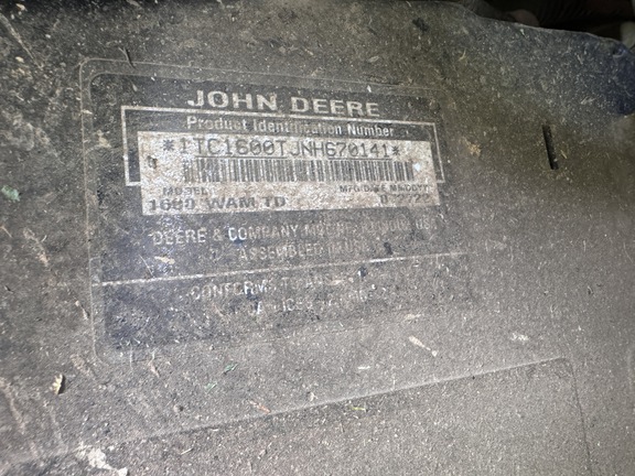 2022 John Deere 1600 Series III Mower/Front Deck