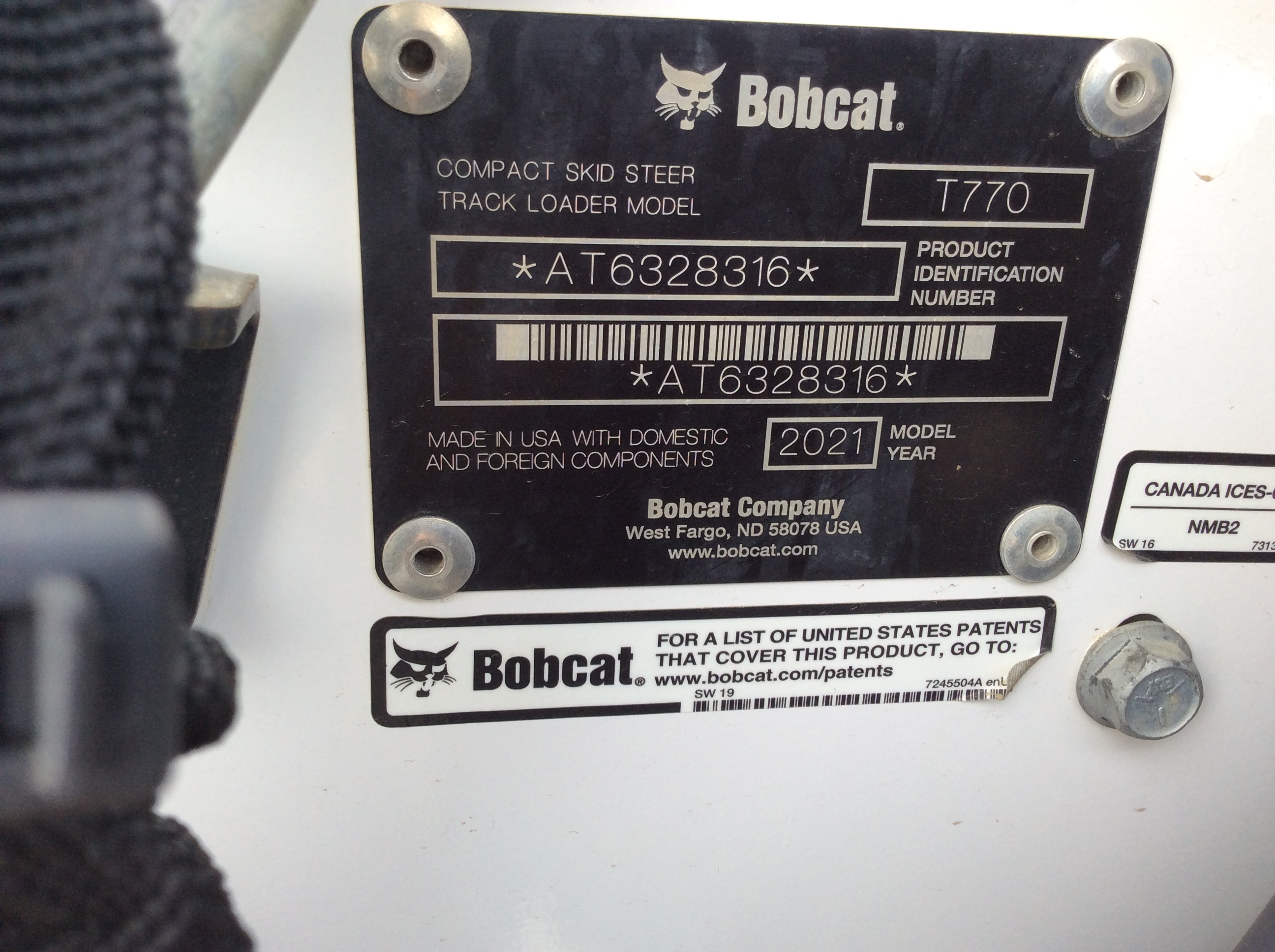 2021 Bobcat T770 Compact Track Loader