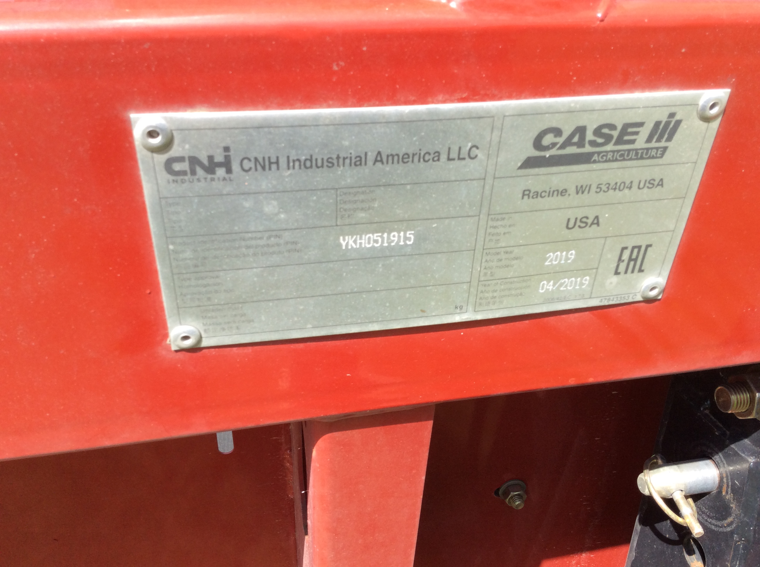 2019 Case IH 3162-45 Header Draper