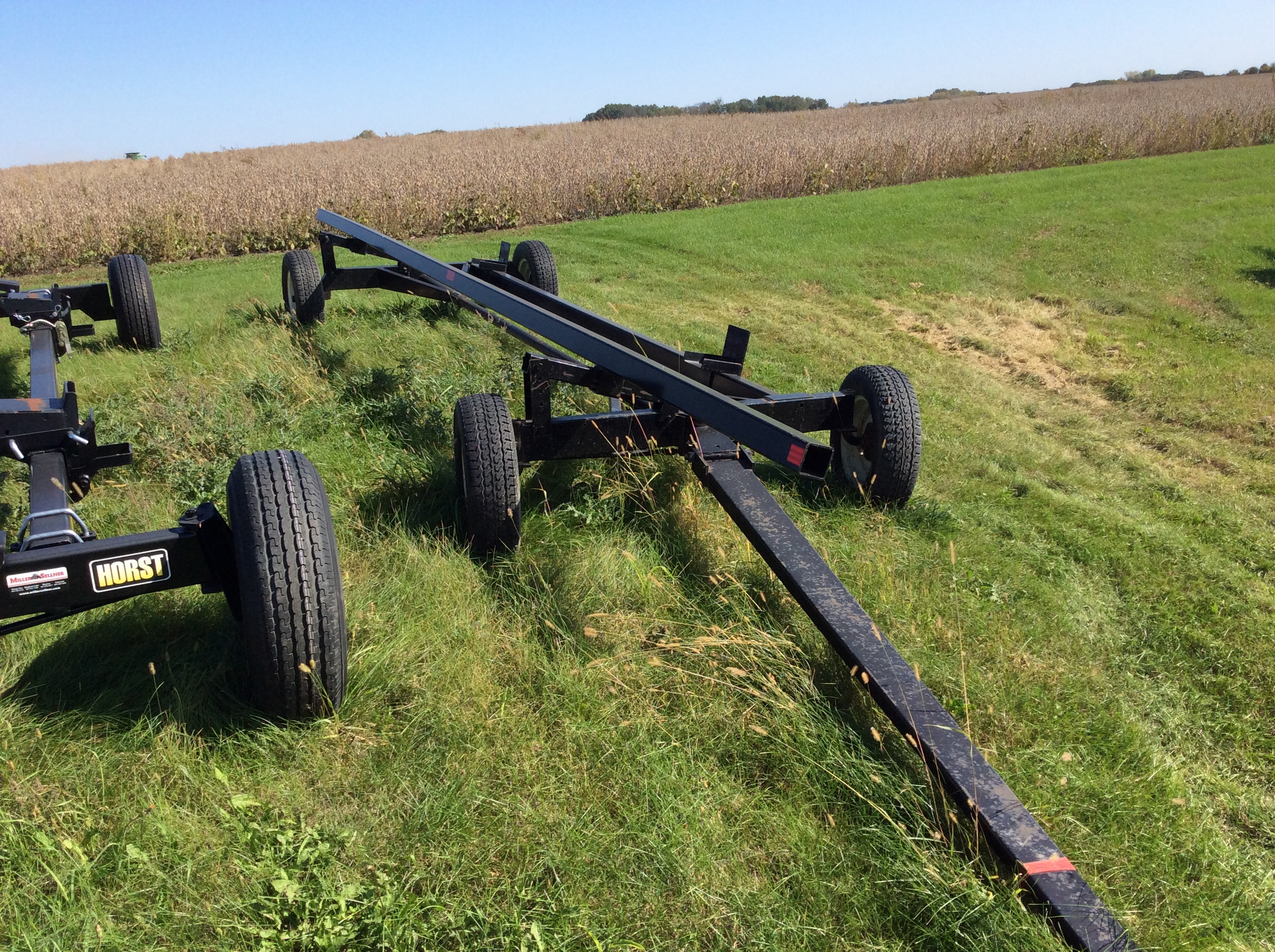White 25' Header Trailer Header Transport