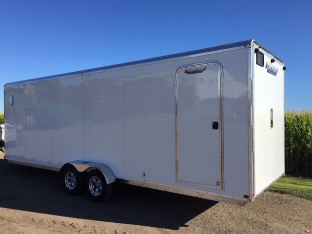 2024 Triton 2024 PRT247-7'  ENCLOSED SNOWMOBILE TRAILER WHITE Trailer/Snowmobile