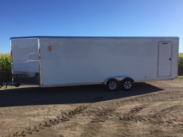 2024 Triton 2024 PRT247-7'  ENCLOSED SNOWMOBILE TRAILER WHITE Trailer/Snowmobile