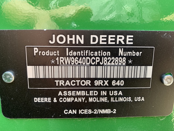 2023 John Deere 9RX 640 Tractor Rubber Track