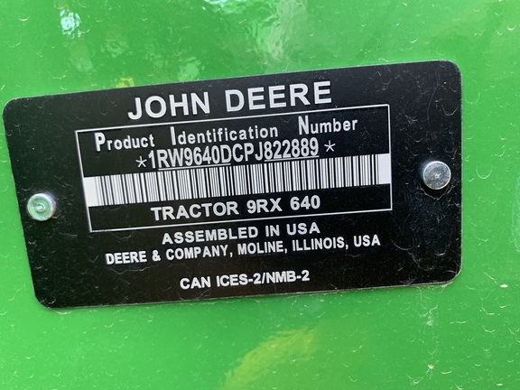 2023 John Deere 9RX 640 Tractor Rubber Track