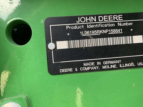 2022 John Deere 6R 195 Tractor