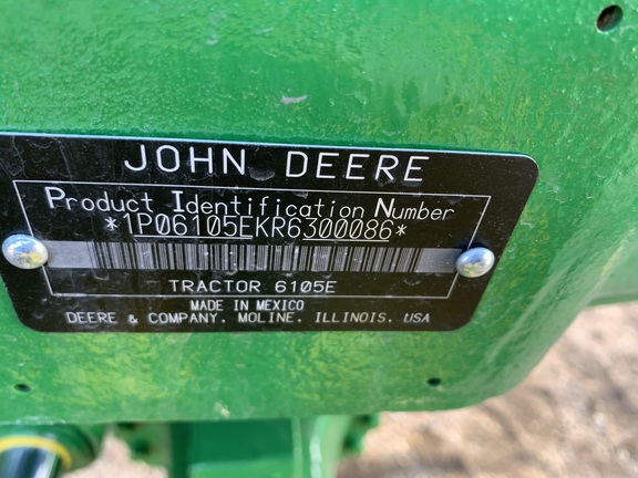 2024 John Deere 6105E Cab Tractor