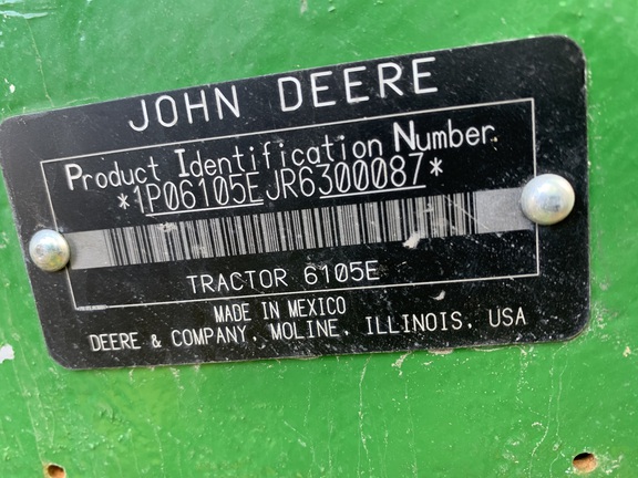 2024 John Deere 6105E Cab Tractor