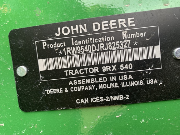 2024 John Deere 9RX 540 Tractor Rubber Track