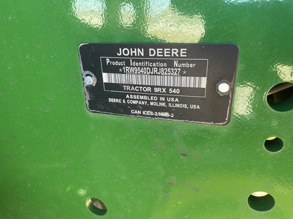 2024 John Deere 9RX 540 Tractor Rubber Track