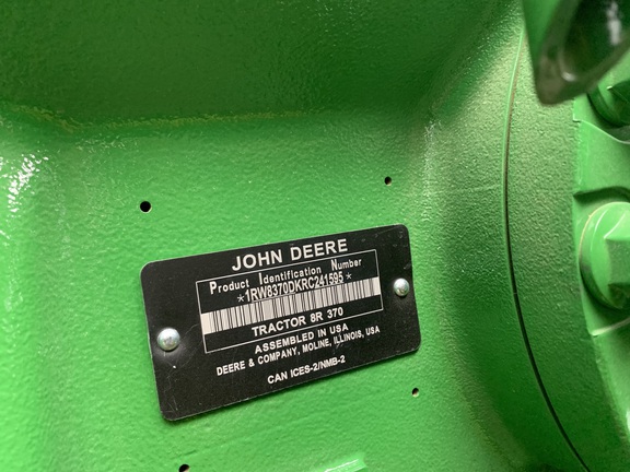 2024 John Deere 8R 370 Tractor