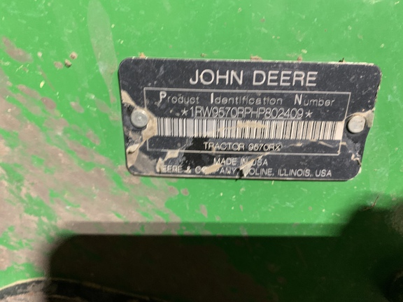 2017 John Deere 9570RX Tractor Rubber Track