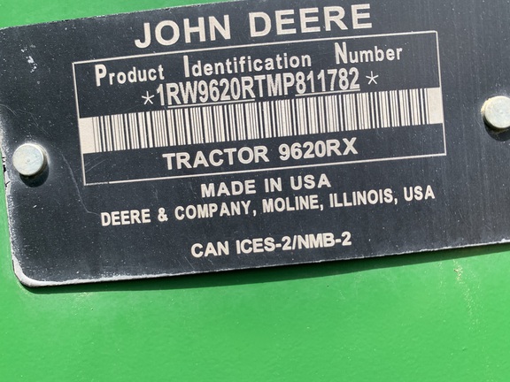 2021 John Deere 9620RX Tractor Rubber Track