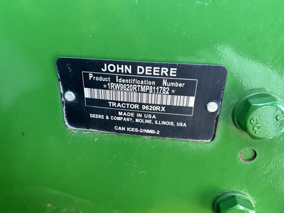 2021 John Deere 9620RX Tractor Rubber Track