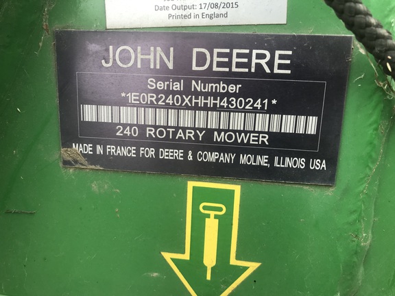 2017 John Deere R240 Mower