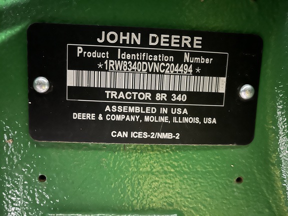 2022 John Deere 8R 340 Tractor