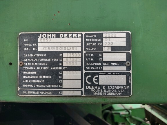 2000 John Deere 6650 Forage Harvester