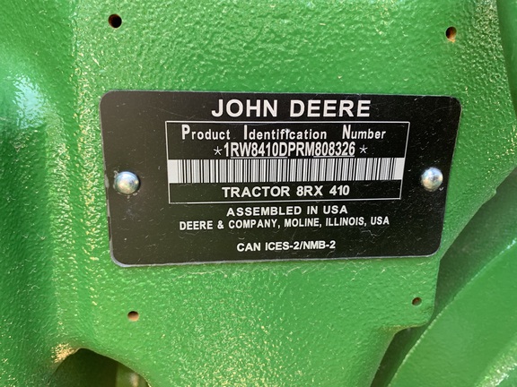 2024 John Deere 8RX 410 Tractor Rubber Track