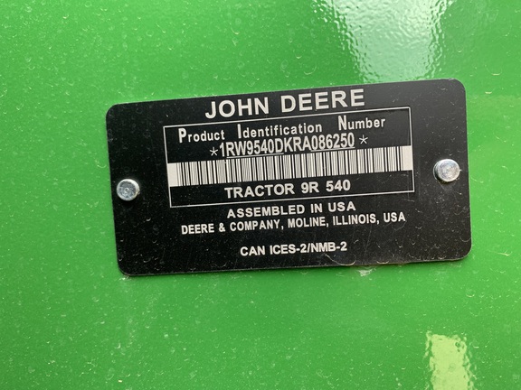 2024 John Deere 9R 540 Tractor 4WD